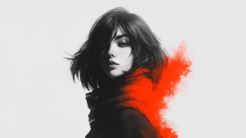 Drawing wallpaper — Woman 02