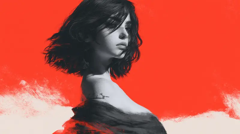 Drawing wallpaper — Woman 03