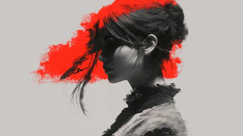 Drawing wallpaper — Woman 04